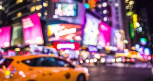 New York City - Yelloy Cab am Times Square bei Reisemagazin Plus