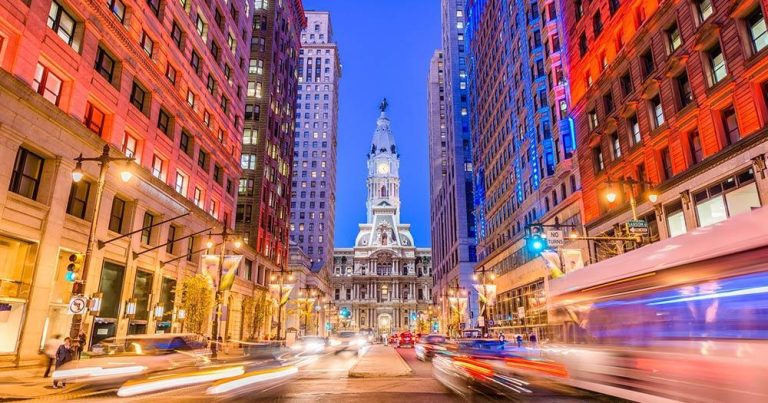 Philadelphia - abendlicher Verkehr - bei Reisemagazin Plus