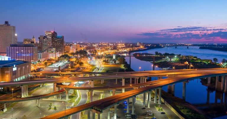 Memphis - Abendlicher Blick auf die Stadt