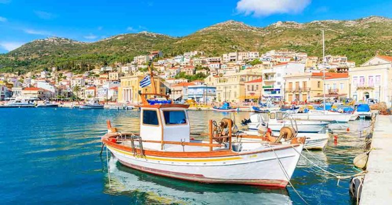 Kos - Blick auf das traumhafte Meer und auf die Boote