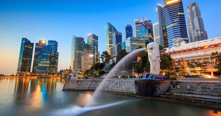 Singapur - Merlion Fountain
