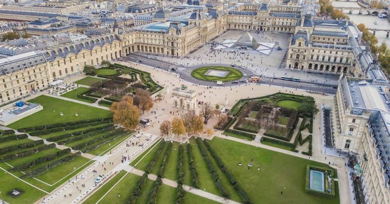 Musée du Louvre - Vogelperspektive - bei Reisemagazin Plus